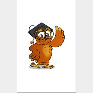 Cartoon Owl Design Posters and Art